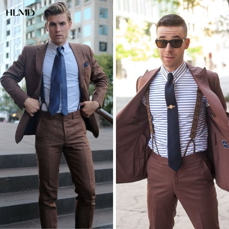 Suspender phối cùng suit lịch lãm