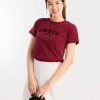 Áo Thun Nữ Croptop Cổ Tròn In Chữ GOTUE ATFM14 H5