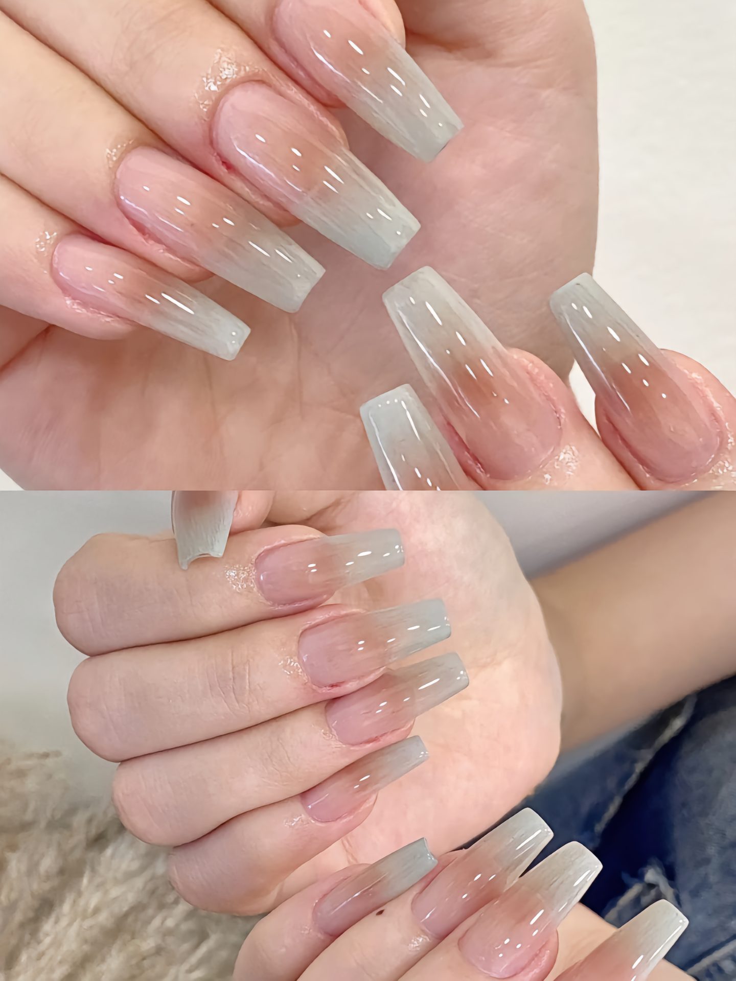 mẫu nail ombre đơn giản