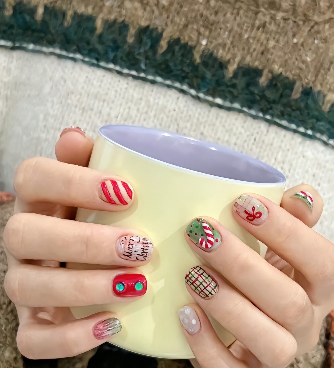 nail noel đơn giản