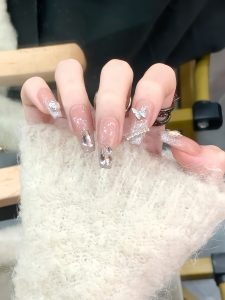 mẫu nail đính đá