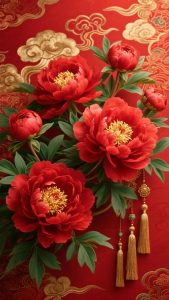 hình nền hoa mẫu đơn đỏ