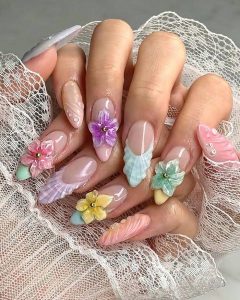mẫu nail đi biển đẹp