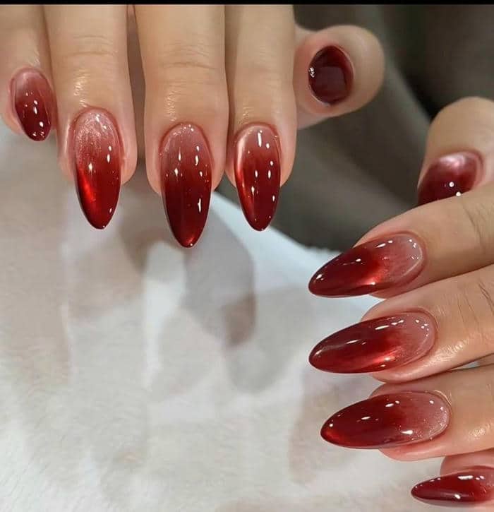 mẫu nail tết đỏ đẹp