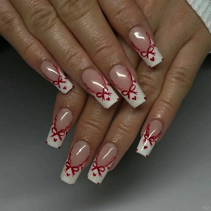 mẫu nail valentine đẹp, đơn giản