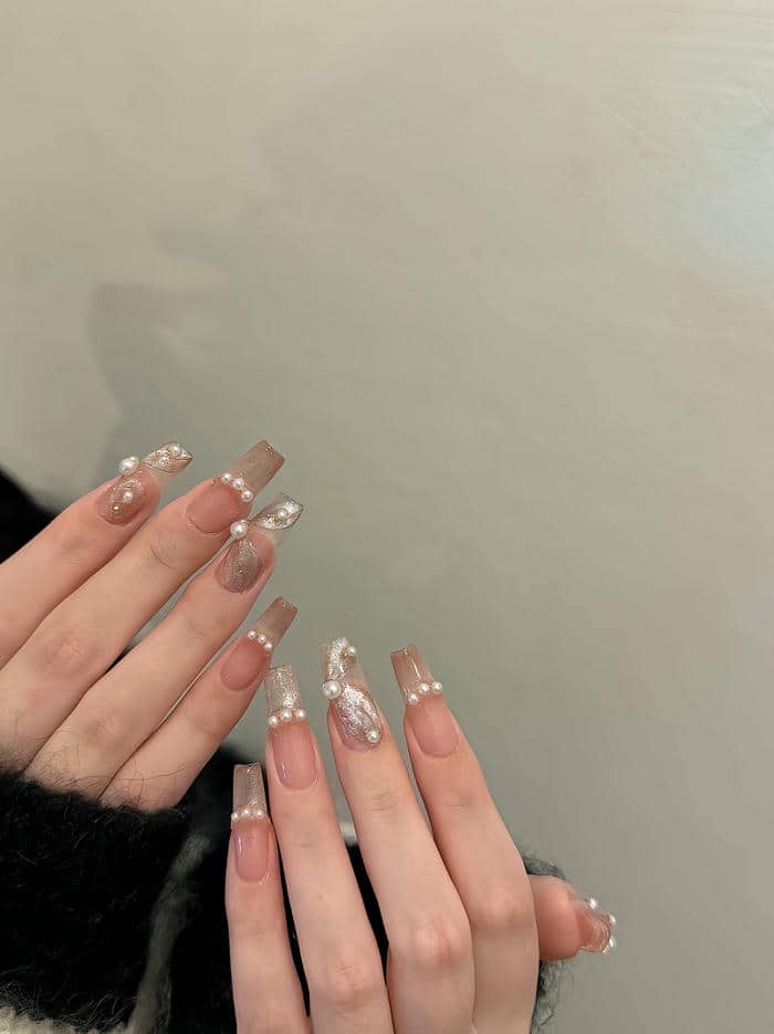 nail ngọc trai đẹp