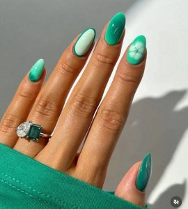 nail xanh ngọc đẹp