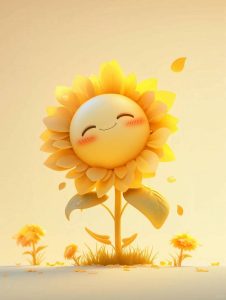 hoa hướng dương chibi cute