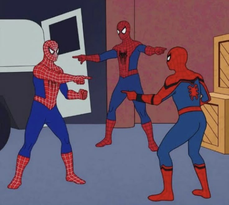 meme 3 người nhện