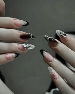 nail màu đen sang chảnh