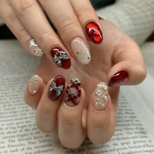 nail tết móng tròn