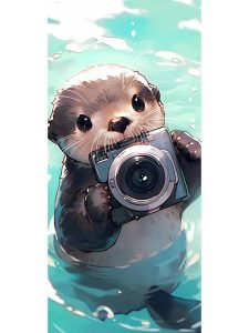 nền rái cá cute