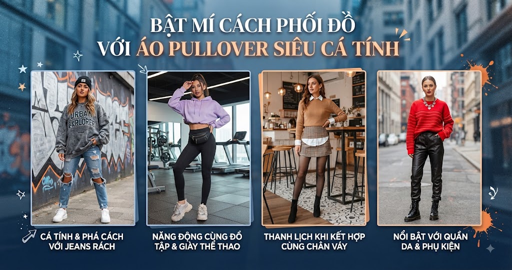 Bật mí cách phối đồ với áo pullover siêu cá tính