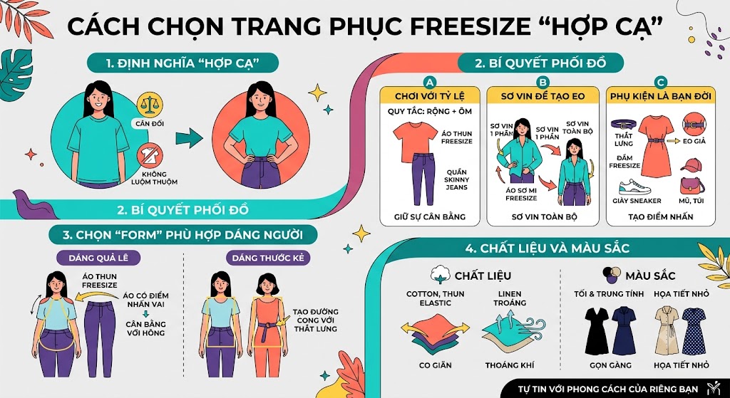 Cách chọn trang phục freesize “hợp cạ” Cách chọn trang phục freesize “hợp cạ”
