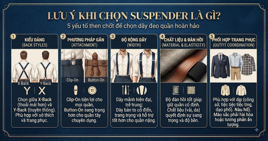 Lưu ý khi chọn Suspender là gì ?
