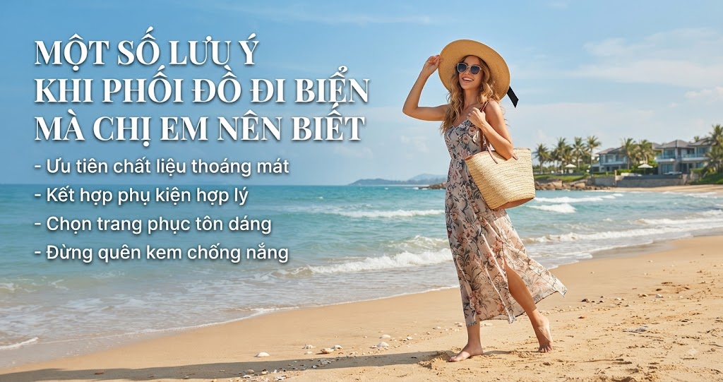 Một số lưu ý khi phối đồ đi biển mà chị em nên biết
