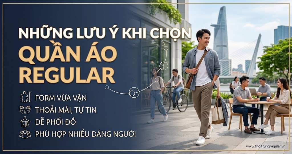 Những lưu ý khi chọn quần áo Regular