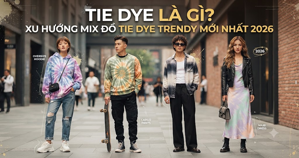 Tie dye là gì? Xu hướng mix đồ Tie dye TRENDY mới nhất 2026