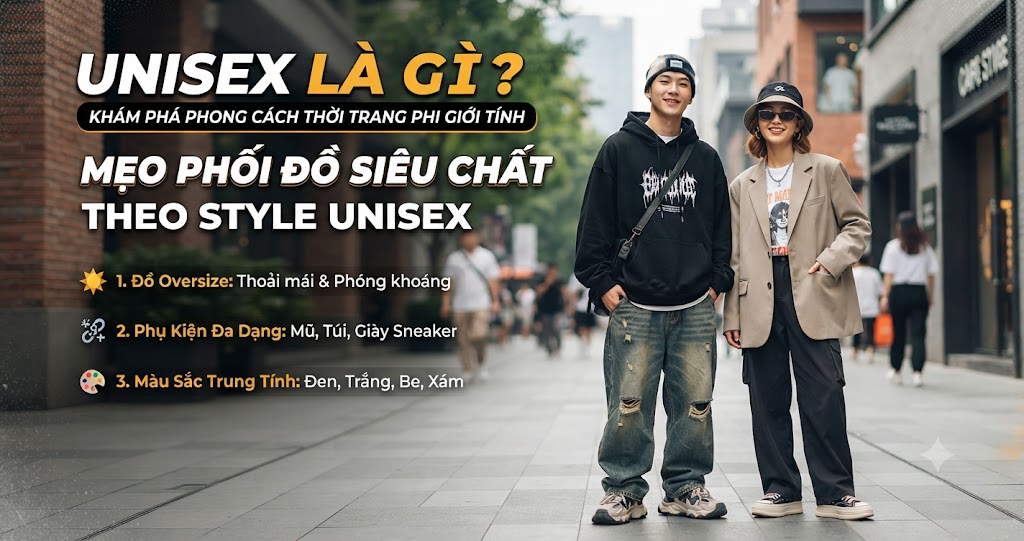 Unisex là gì? Mẹo phối đồ SIÊU CHẤT theo style unisex
