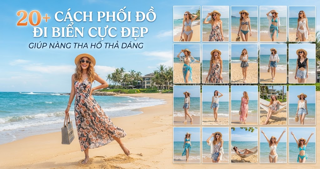 20+ cách phối đồ đi biển cực đẹp, giúp nàng tha hồ thả dáng