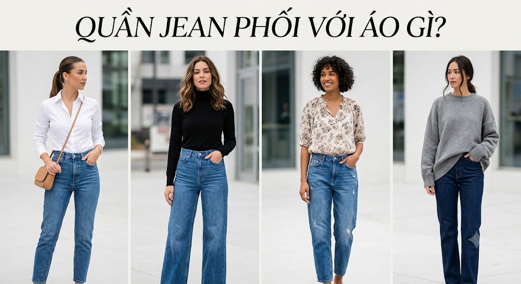 Quần jean phối với áo gì?