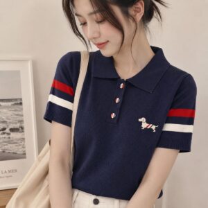 ÁO LEN DỆT KIM POLO NAVY CAO CẤP