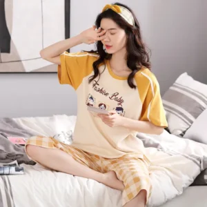 Set Đồ Ngủ Casual ( Áo Thun kèm Quần Short )