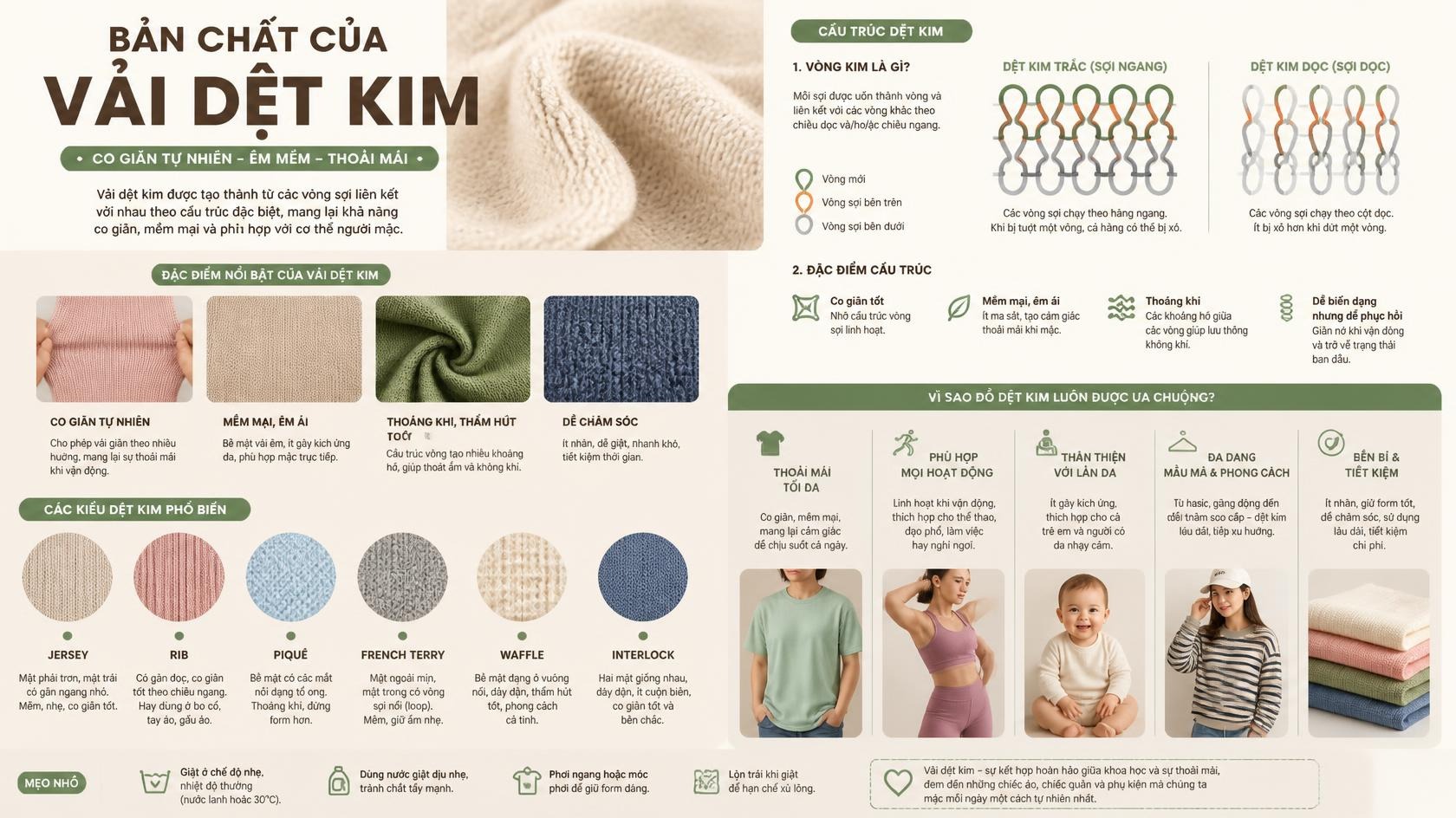 Bản Chất Của Vải Dệt Kim: Vì Sao Món Đồ Này Luôn Được Ưa Chuộng?