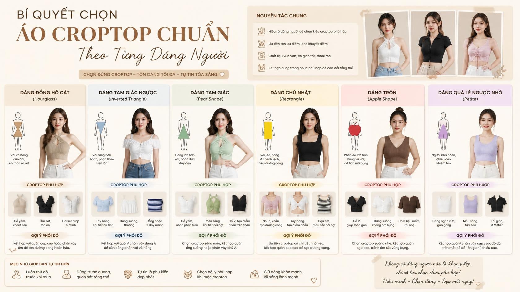 Bí Quyết Chọn Áo Croptop Chuẩn Theo Từng Dáng Người Bí Quyết Chọn Áo Croptop Chuẩn Theo Từng Dáng Người