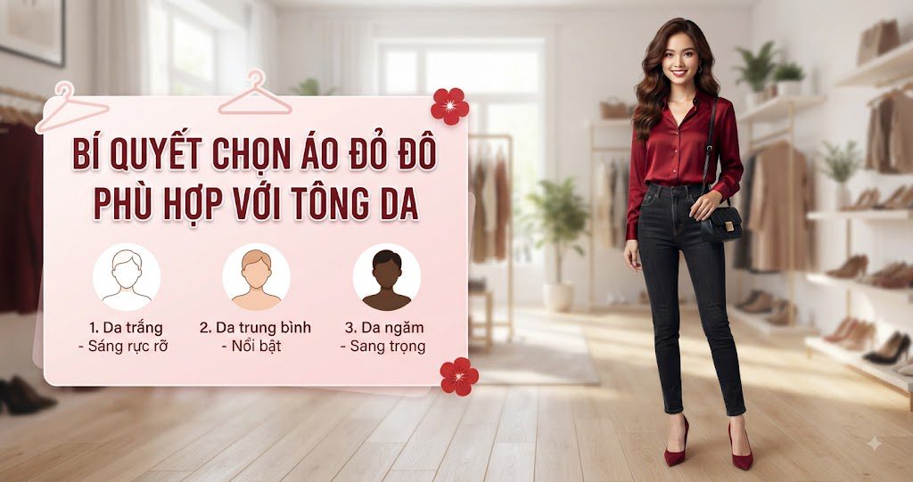 Bí Quyết Chọn Áo Đỏ Đô Phù Hợp Với Tông Da Bí Quyết Chọn Áo Đỏ Đô Phù Hợp Với Tông Da
