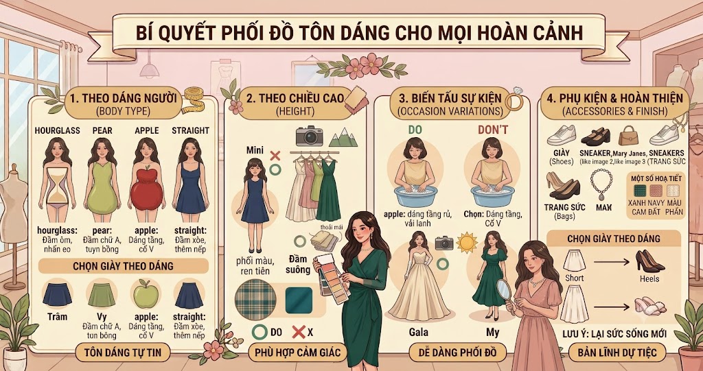 Bí Quyết Phối Đồ Tôn Dáng Cho Mọi Hoàn Cảnh Bí Quyết Phối Đồ Tôn Dáng Cho Mọi Hoàn Cảnh