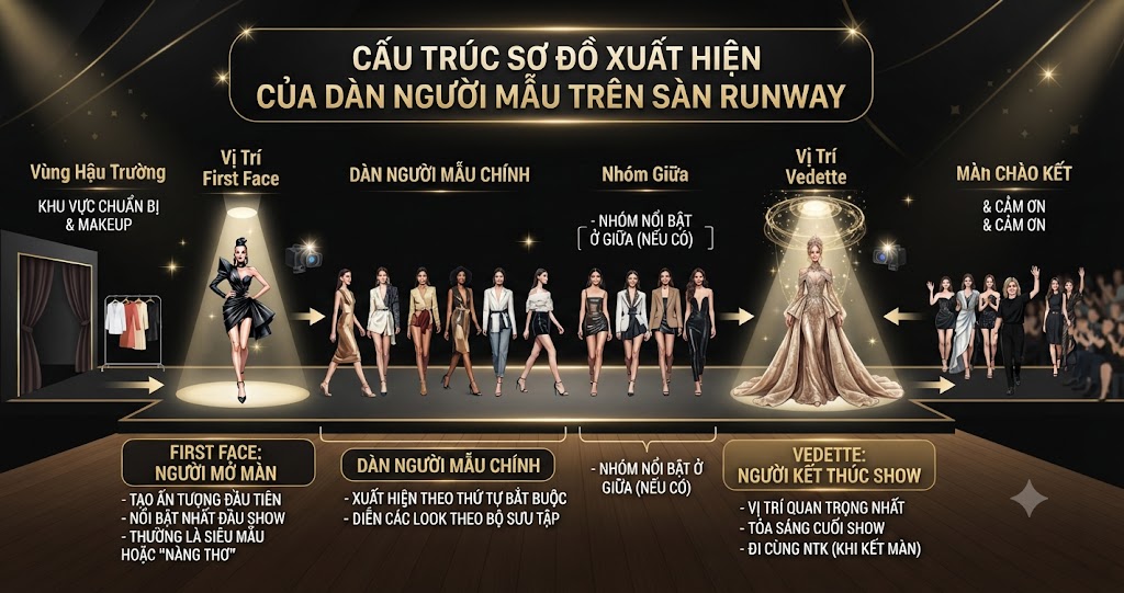 Cấu Trúc Sơ Đồ Xuất Hiện Của Dàn Người Mẫu Trên Sàn Runway
