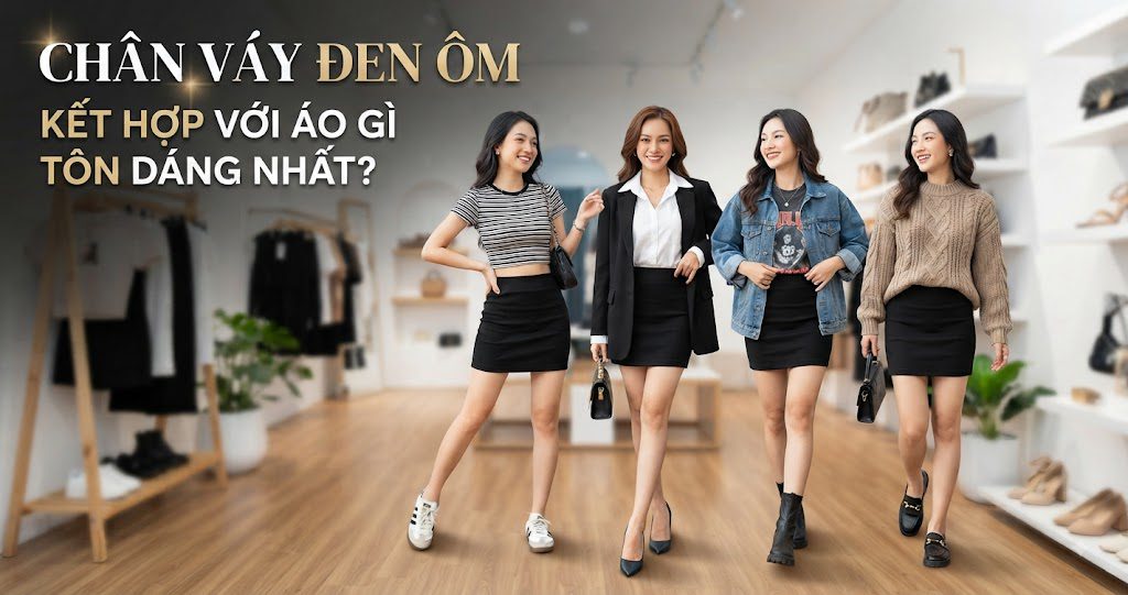 Chân Váy Đen Ôm Kết Hợp Với Áo Gì Tôn Dáng Nhất? Chân Váy Đen Ôm Kết Hợp Với Áo Gì Tôn Dáng Nhất?