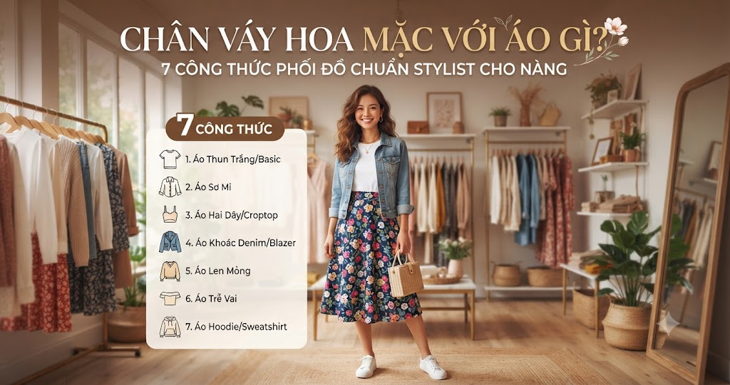 Chân Váy Hoa Mặc Với Áo Gì Công Thức Phối Đồ Chuẩn Stylist Cho Nàng