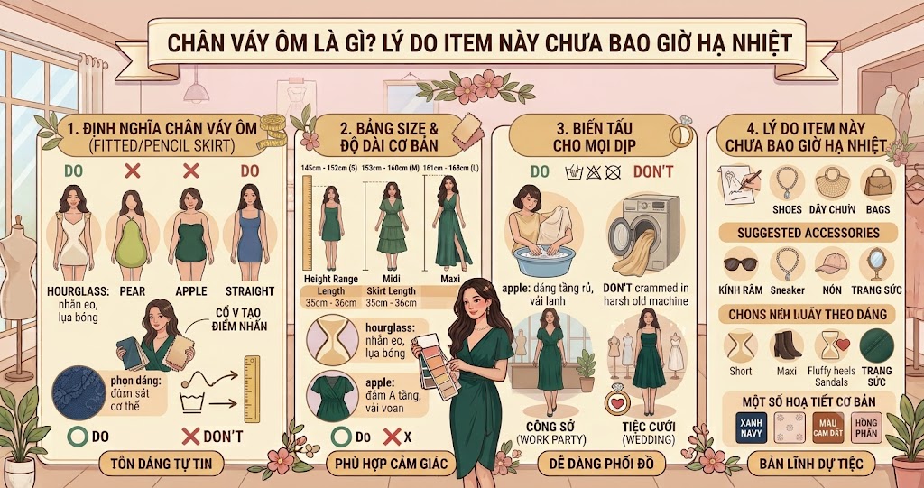 Chân Váy Ôm Là Gi? Lý Do Item Này Chưa Bao Giờ Hạ Nhiệt