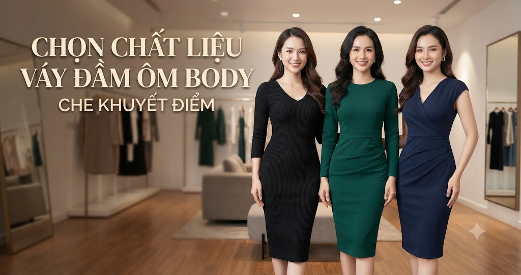 Chọn Chất Liệu Váy Đầm Ôm Body Che Khuyết Điểm Chọn Chất Liệu Váy Đầm Ôm Body Che Khuyết Điểm