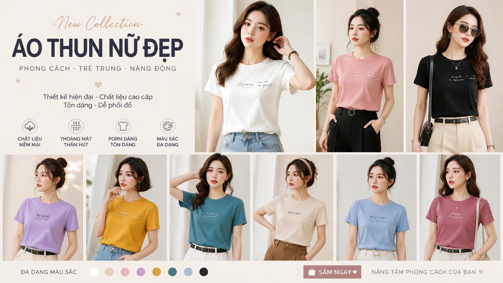 Giới thiệu áo thun tại Thời Trang Nữ Cao Cấp HLMD Giới thiệu áo thun tại Thời Trang Nữ Cao Cấp HLMD