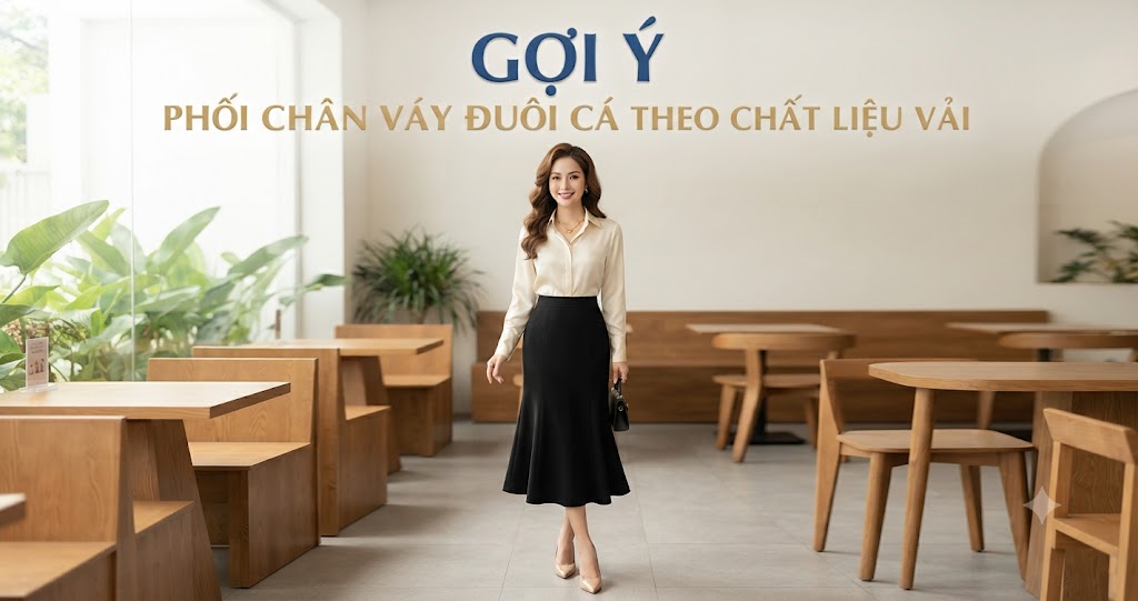 Gợi Ý Phối Chân Váy Đuôi Cá Theo Chất Liệu Vải
