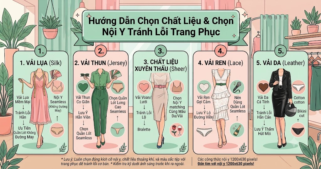 Hướng Dẫn Chọn Chất Liệu & Chọn Nội Y Tránh Lỗi Trang Phục
