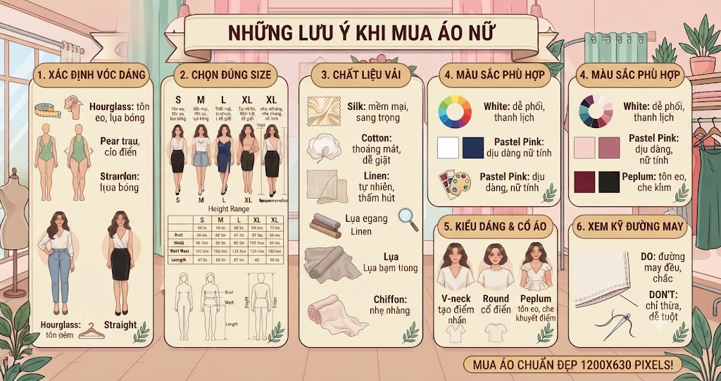 Những lưu ý khi mua áo nữ