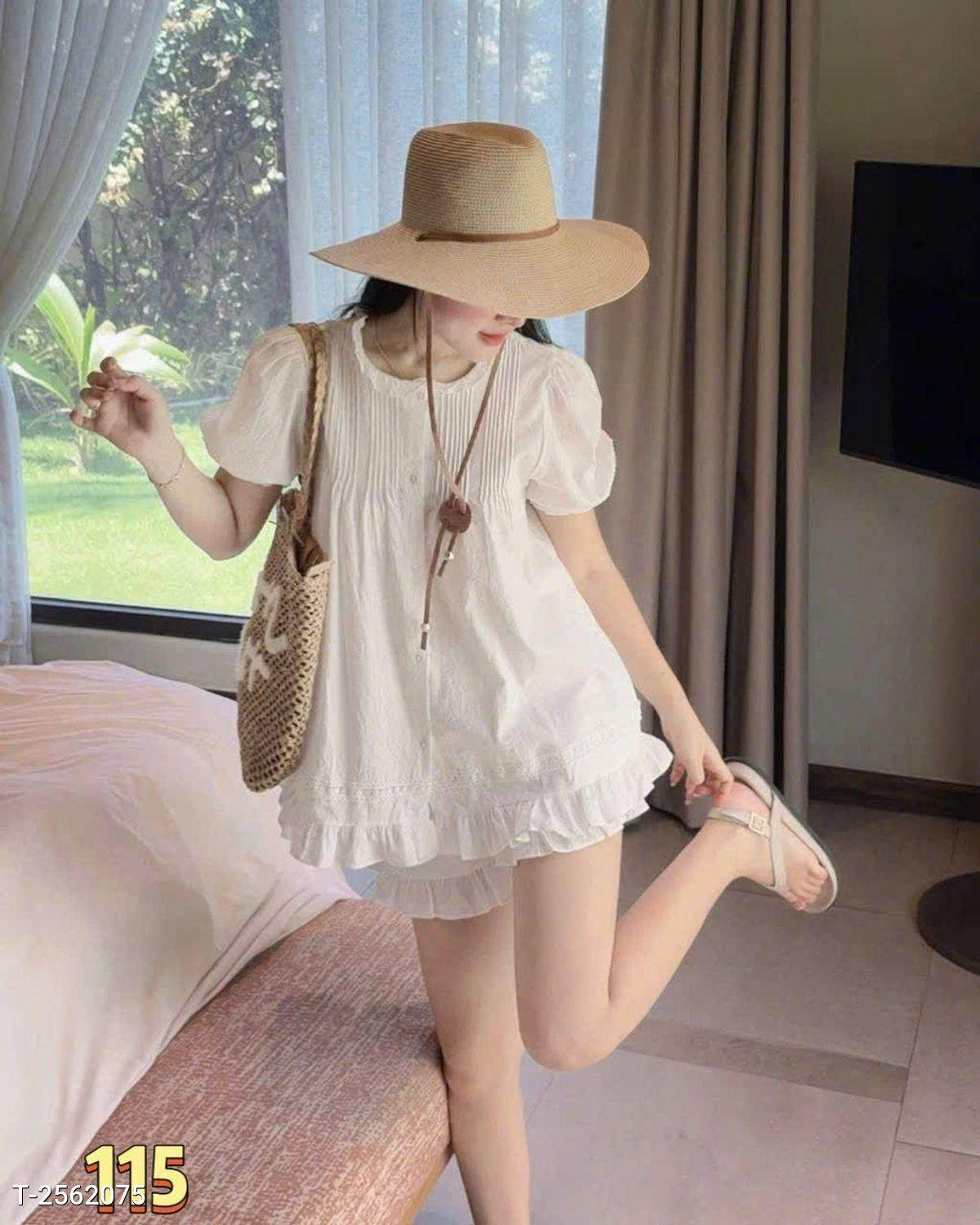 Đầm Babydoll Dễ Thương Chất Cotton Hàn Mềm Mát 3 Đầm Babydoll Dễ Thương Chất Cotton Hàn Mềm Mát - Ảnh 3