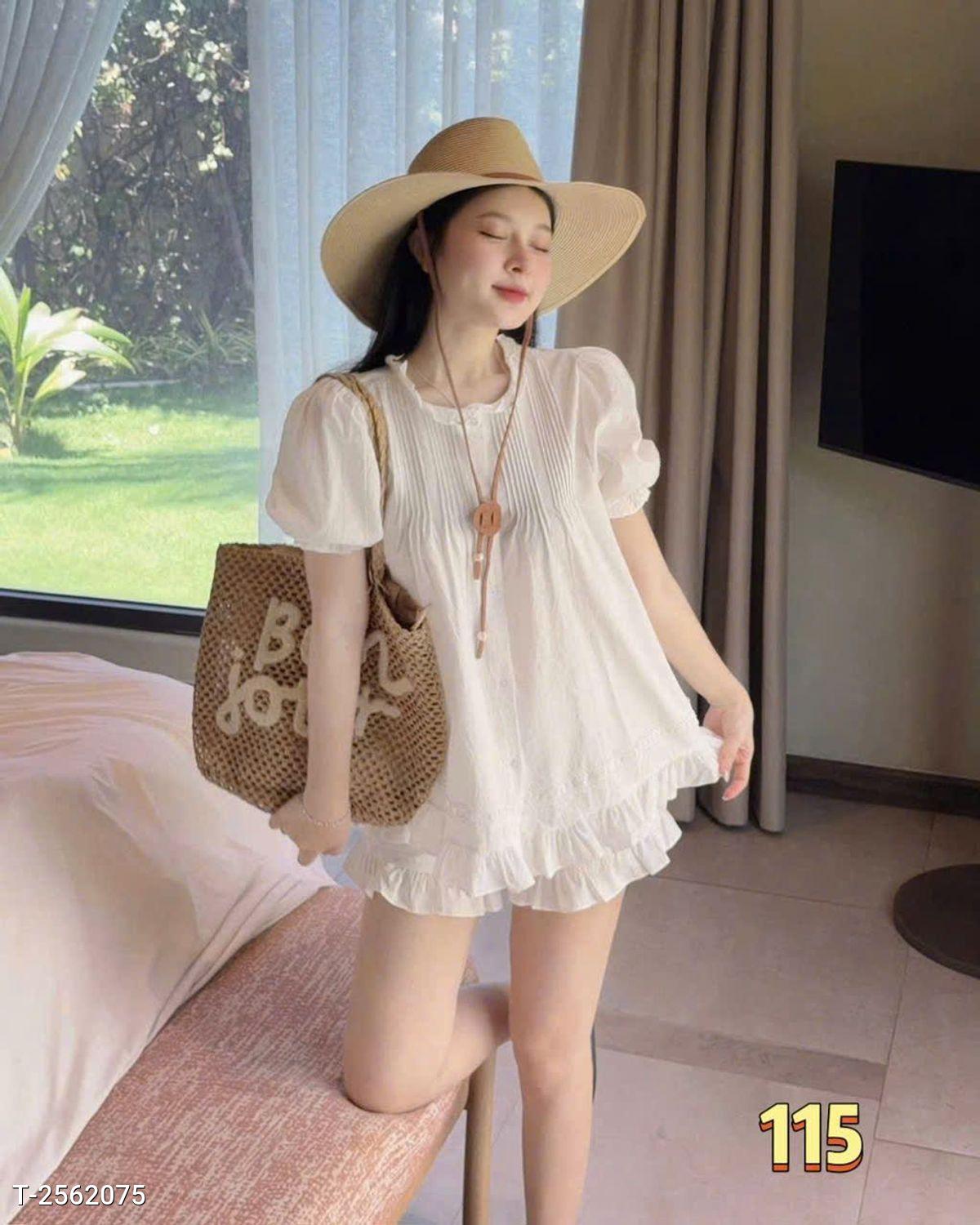 Đầm Babydoll Dễ Thương Chất Cotton Hàn Mềm Mát 2 Đầm Babydoll Dễ Thương Chất Cotton Hàn Mềm Mát - Ảnh 2
