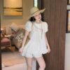 Set Váy Nữ Cộc Tay Babydoll Dễ Thương Chất Cotton Hàn Mềm Mát #115-3