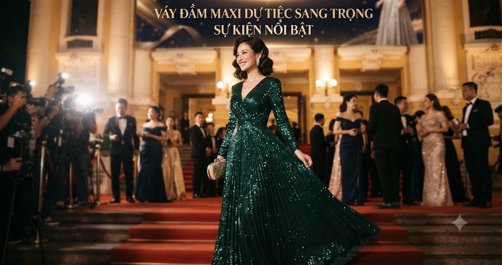 Váy Đầm Maxi Dự Tiệc Sang Trọng & Sự Kiện Nổi Bật
