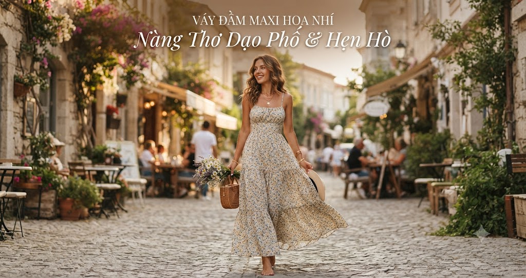 Váy Đầm Maxi Hoa Nhí – Nàng Thơ Dạo Phố & Hẹn Hò