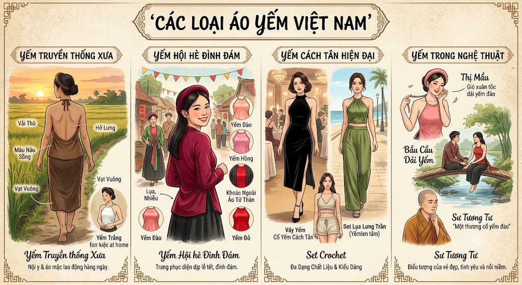 Yếm ở Thương Hiệu Thời Trang HLMD gồm có những loại nào? Yếm ở Thương Hiệu Thời Trang HLMD gồm có những loại nào?